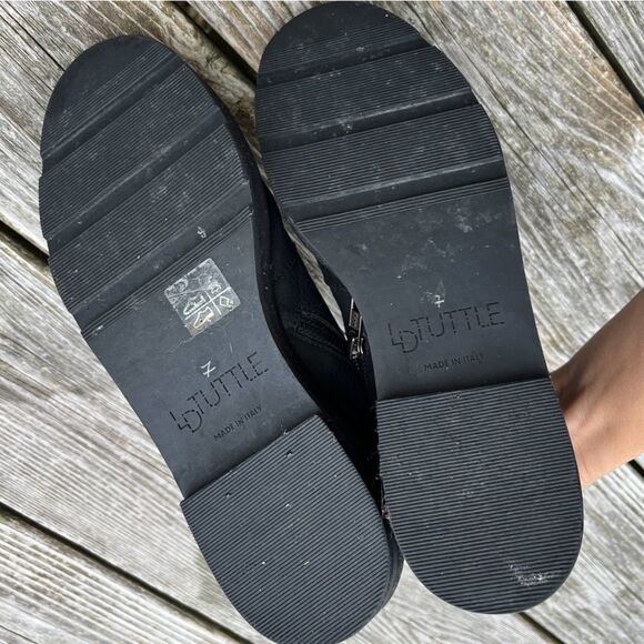 LD Tuttle Pearl Trim Black Leather Booties 7 - Picture 8 of 12